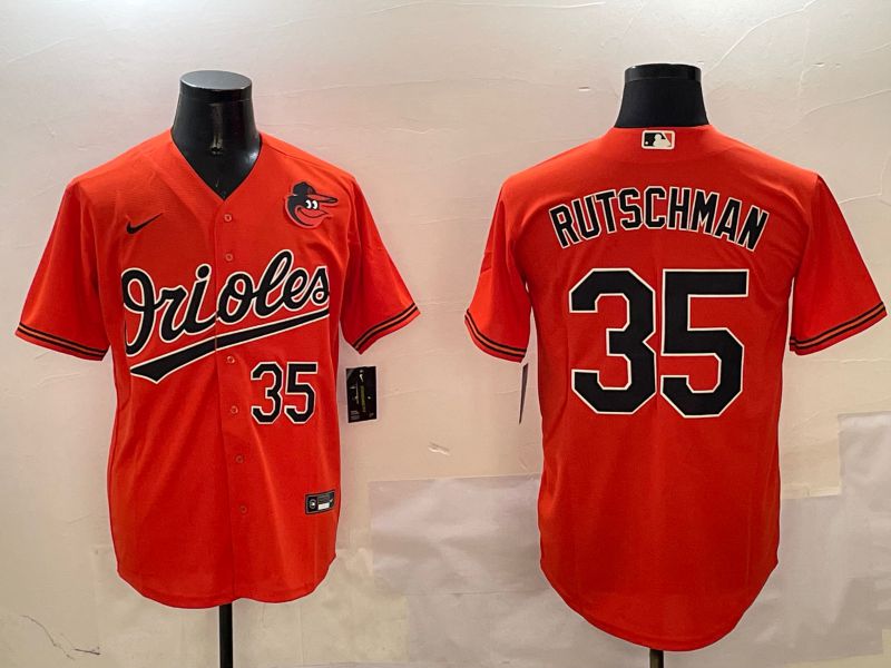 Men Baltimore Orioles #35 Rutschman Orange Game 2025 Nike MLB Jersey style 2->baltimore orioles->MLB Jersey